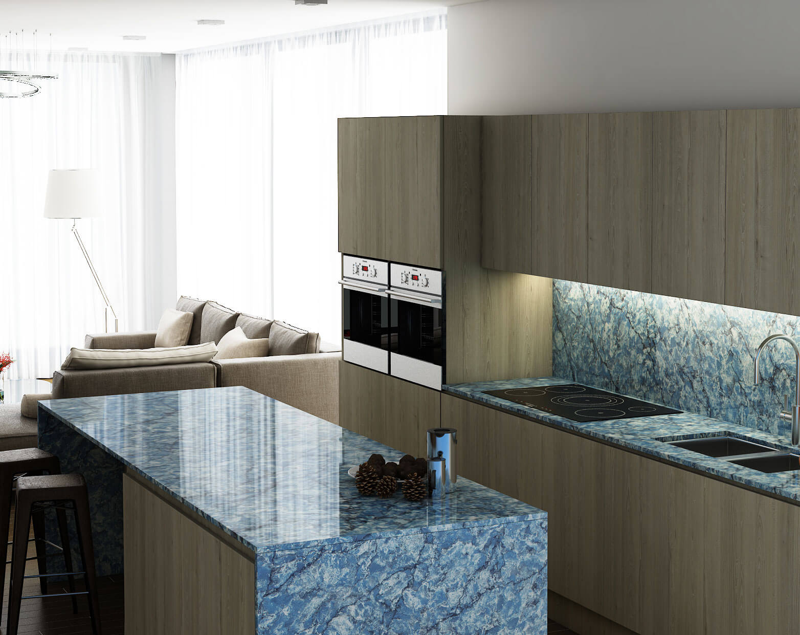 Sản phẩm đá Vicostone - Thunder Xanh