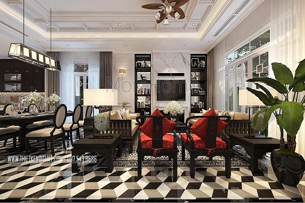 Thi công đá nhân tạo tại biệt thự Star Lake 