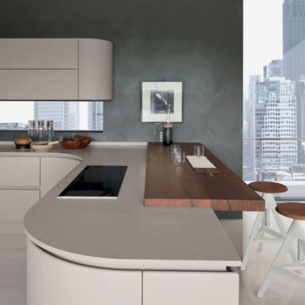 Thi công đá nhân tạo ốp bếp Solid Surface tại IMM Cologne Đức