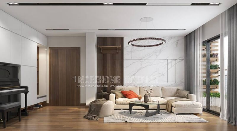 Tập hợp những mẫu thiết kế đá ốp tường phòng khách đẹp ấn tượng