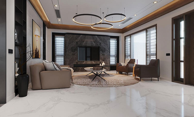Tập hợp những mẫu thiết kế đá ốp tường phòng khách đẹp ấn tượng