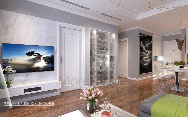 đá ốp tường phòng khách