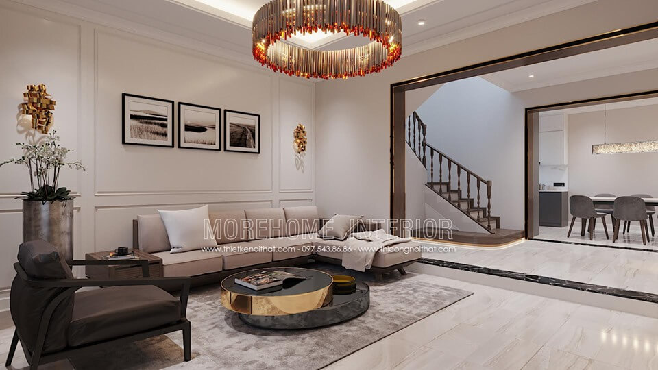 Đá nhân tạo ốp tường phòng khách