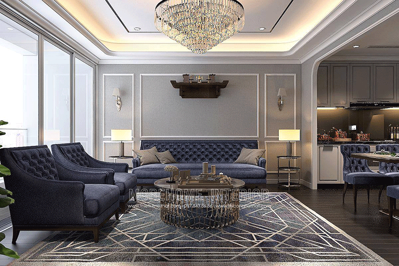 Đá nhân tạo ốp tường phòng khách