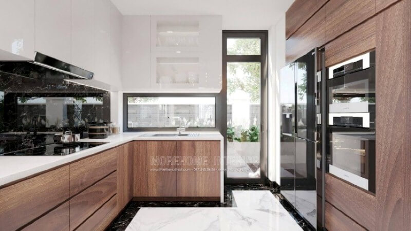 Thiết kế nội thất đá nhân tạo trong không gian nhà