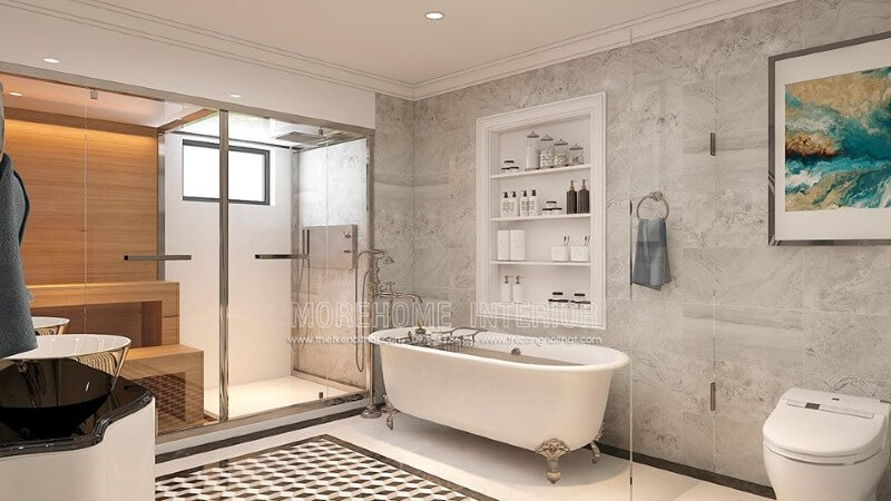 Thiết kế nội thất đá nhân tạo trong không gian nhà