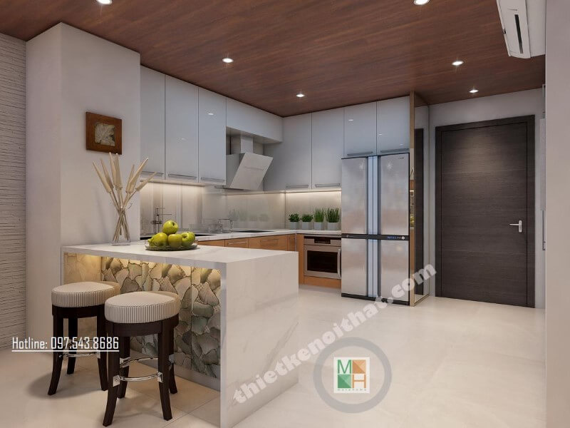 Đá ốp bếp nhân tạo mang đến một không gian nhà bếp sang trọng và tinh tế hơn cả