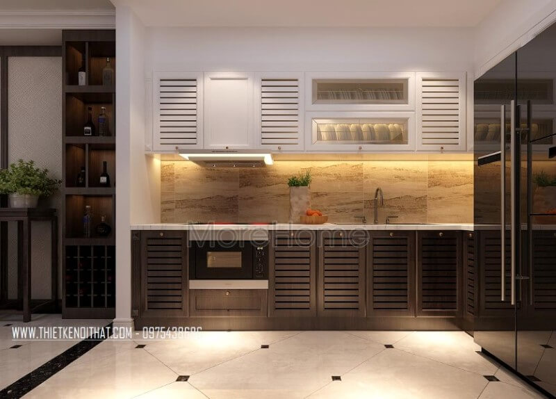 đá ốp bếp màu trắng