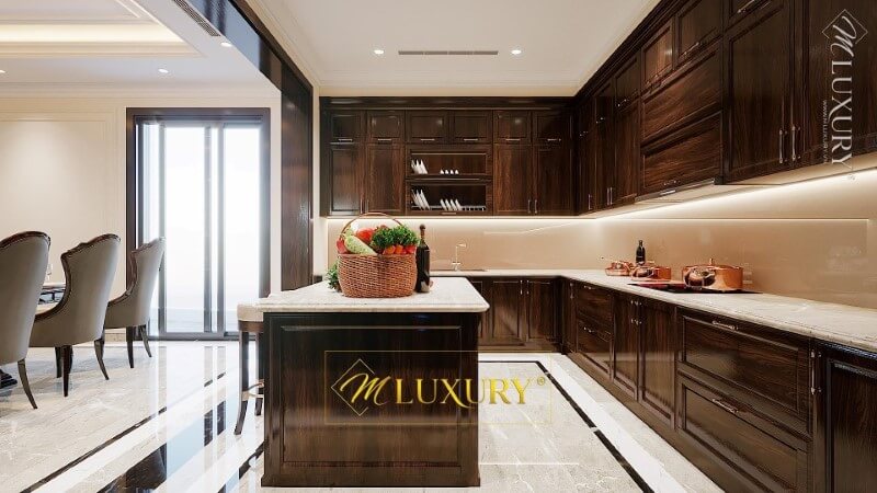 đá ốp bếp màu trắng