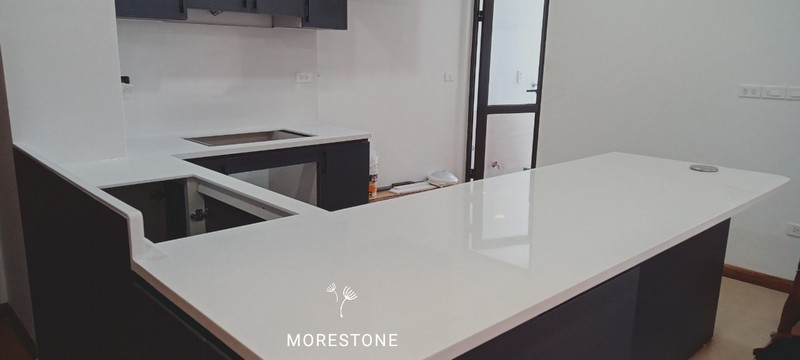 Thi công đá bếp Hi-Macs LG