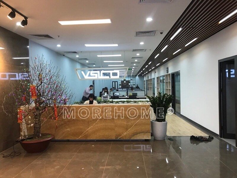 Mẫu thiết kế quầy lễ tân của VISCO đẹp và hiện đại.