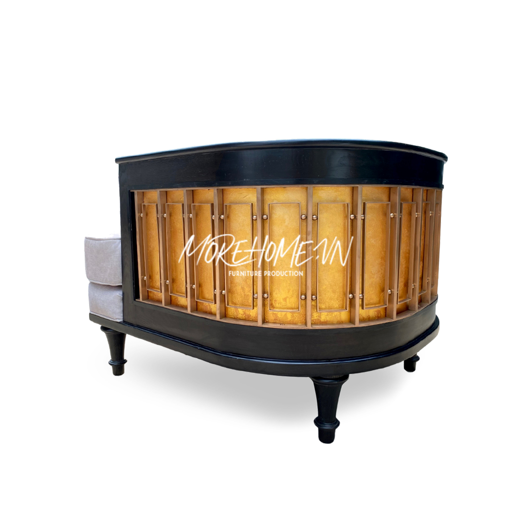 cho căn phòng
Ghế sofa phòng khách chất liệu gỗ Sồi tự nhiên màu đen mang lại sự sang trọng và hiện đại. Kết hợp với hiệu ứng sơn vàng tạo điểm nhấn cho căn phòng.