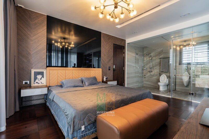 Morehome có khả năng thi công nội thất phòng ngủ biệt thự hiện đại đẹp theo bản vẽ thiết kế 3D. Để chứng minh cho khách hàng, họ đã thực hiện thi công nội thất biệt thự trọn gói tại Hà Tĩnh.
