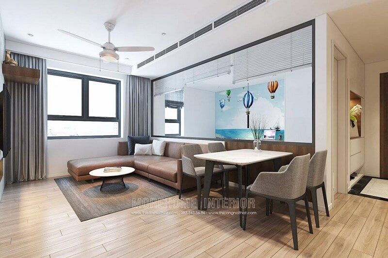 Bộ bàn ăn thích hợp với không gian có diện tích vừa và nhỏ là lựa chọn tốt nhất cho căn hộ chung cư.