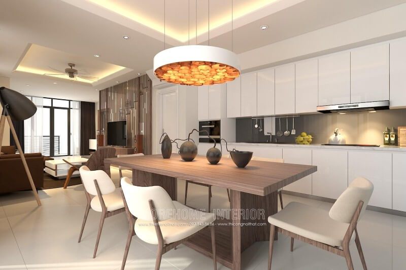.
KTS đã chọn mẫu tủ bếp gỗ Acrylic màu trắng thanh thoát và tinh tế, cùng với kính ốp bếp màu xám đậm để tạo điểm nhấn bắt mắt, cũng như giúp cho khu vực nấu nướng trở nên sạch sẽ và dễ dàng vệ sinh hơn.