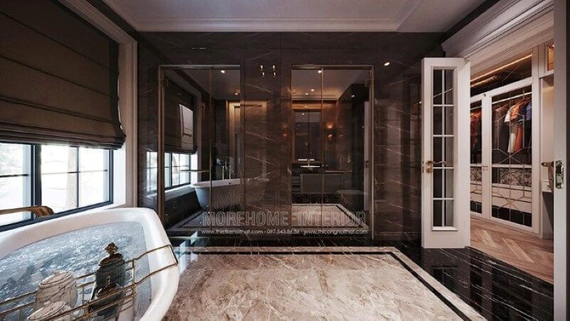 Cửa kính cường lực cao cấp là lựa chọn hoàn hảo để tạo nên vẻ đẹp tinh tế, sang trọng và đẳng cấp cho không gian phòng tắm biệt thự, nhà phố.