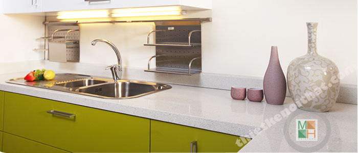 Bắt mắt với mẫu đá nhân tạo làm mặt bếp