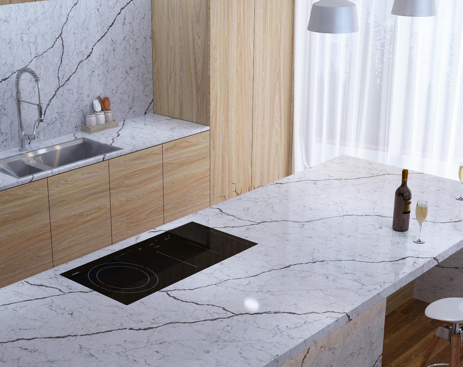 Đá mặt bếp Hà Nội – Một trong những mẫu đá phù hợp với mọi không gian bếp