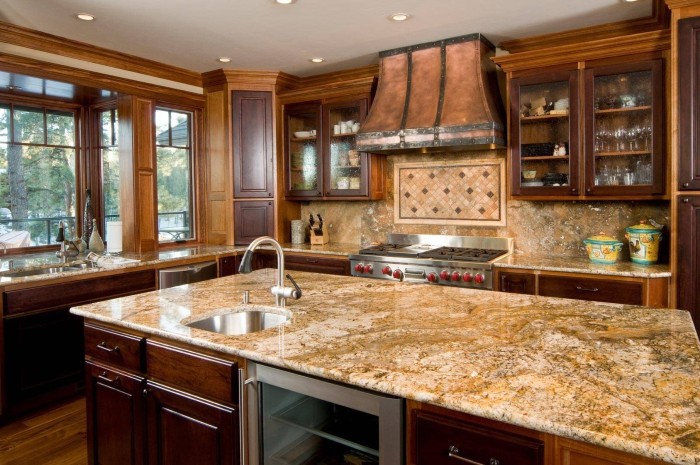  Đá granite ốp bếp