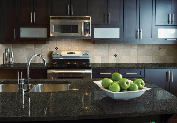 Đá ốp bếp màu đen