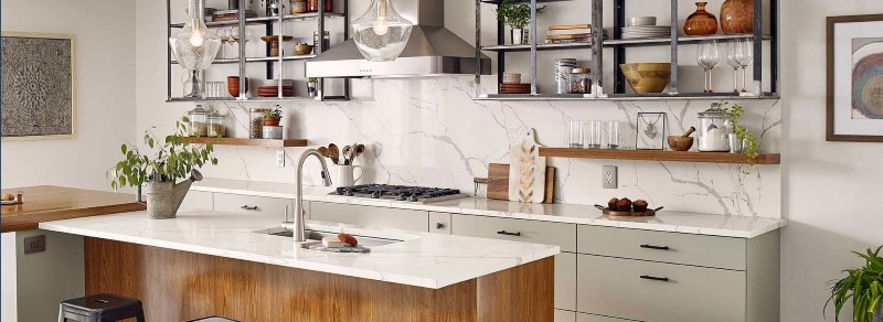 Đá ốp bếp nhân tạo gốc thạch anh