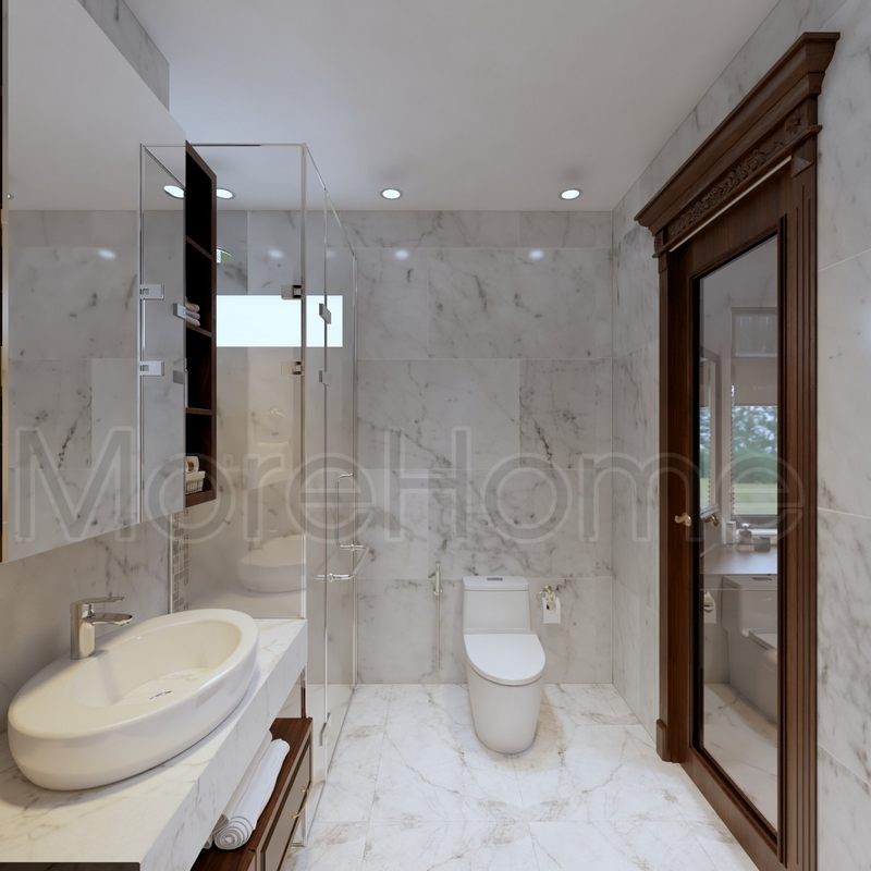 bàn đá lavabo màu trắng