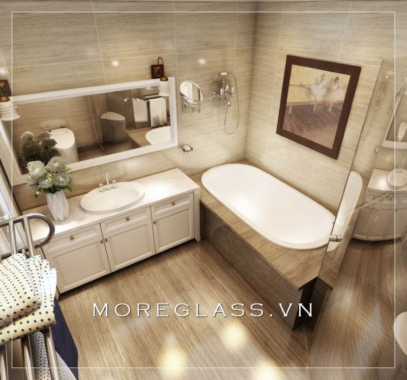 bàn đá lavabo màu trắng