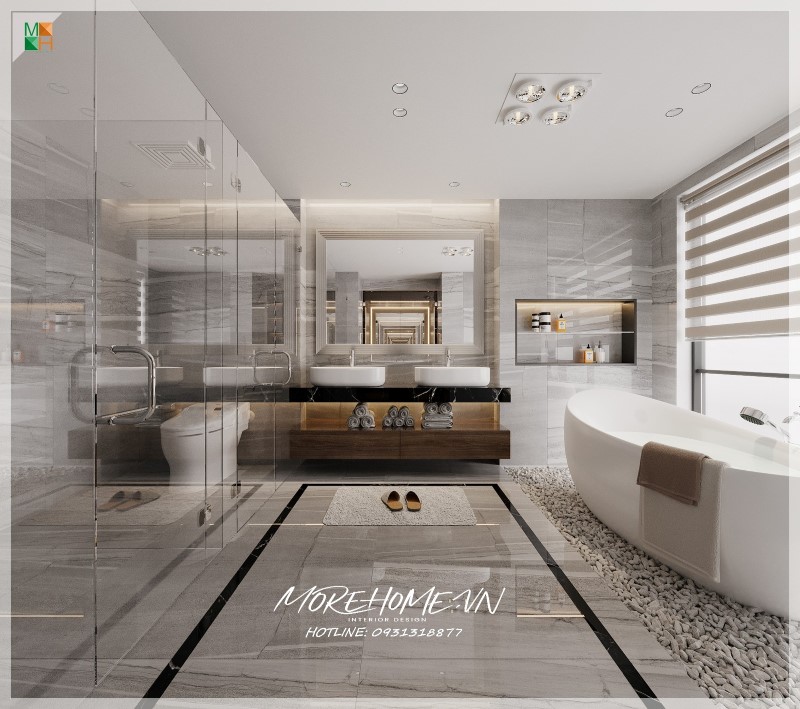 thiết kế bàn đá lavabo