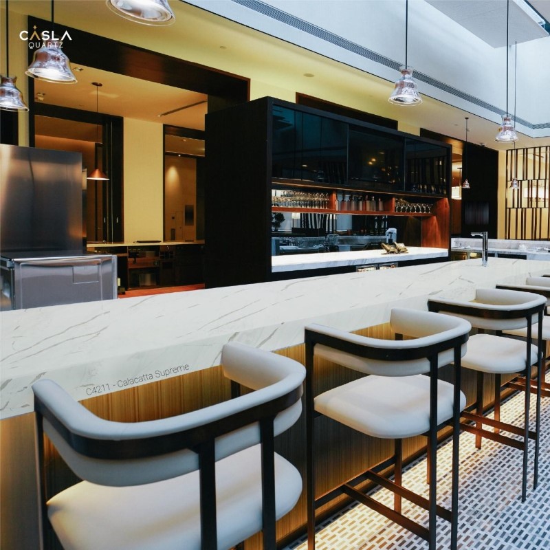 đá ốp quầy bar quầy lễ tân nhân tạo