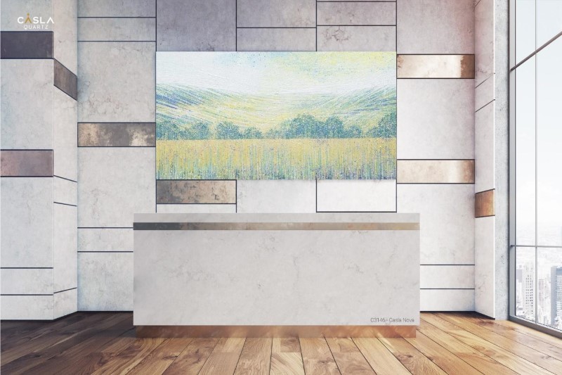 đá ốp quầy bar quầy lễ tân nhân tạo