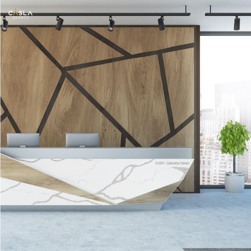 đá ốp quầy bar quầy lễ tân nhân tạo