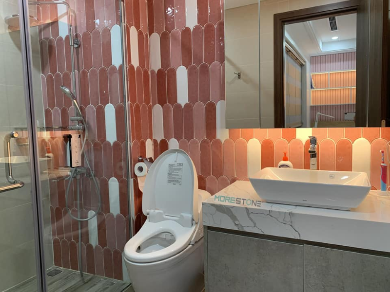 mặt bàn đá lavabo nhân tạo thạch anh