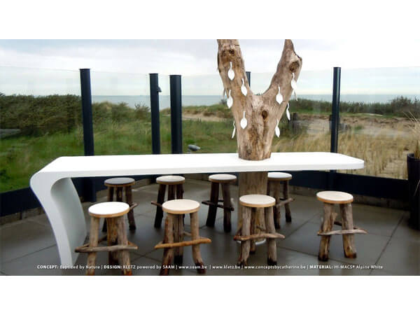 Bàn ăn mặt đá nhân tạo Solid Surface