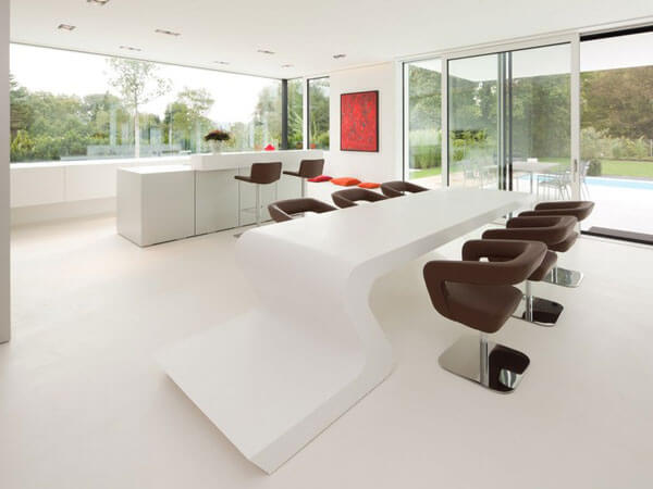 Bàn ăn mặt đá nhân tạo Solid Surface