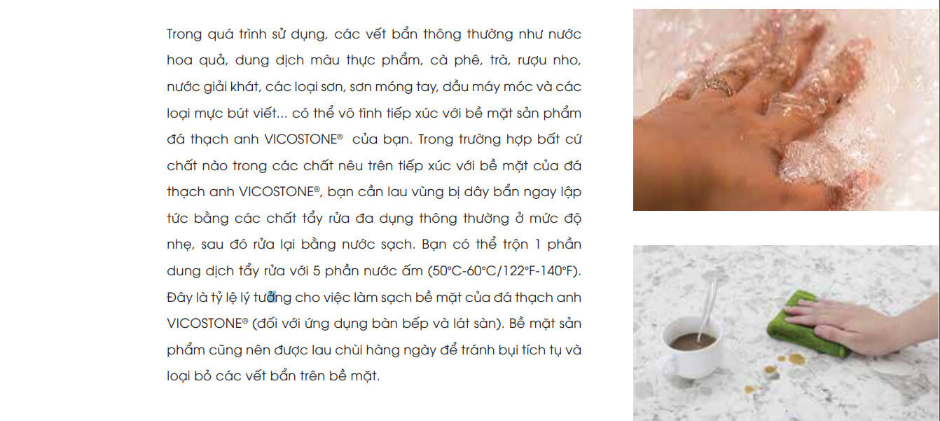 Bảo dưỡng đá nhân tạo