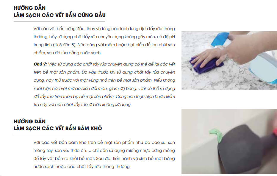 Bảo dưỡng đá nhân tạo