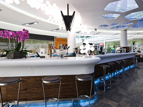 Quầy bar ốp đá nhân tạo Solid Surface