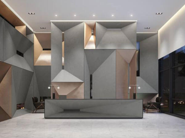 Quầy lễ tân bằng đá nhân tạo Solid Surface