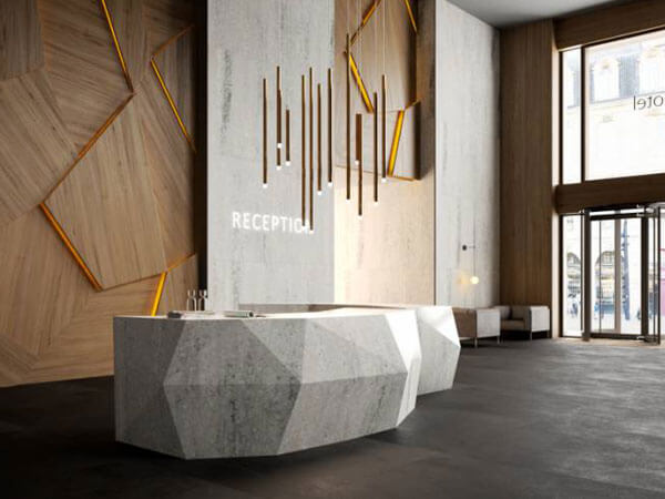 Quầy lễ tân bằng đá nhân tạo Solid Surface