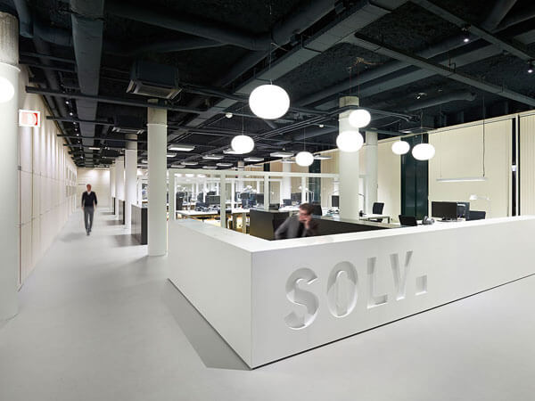 Quầy lễ tân bằng đá nhân tạo Solid Surface