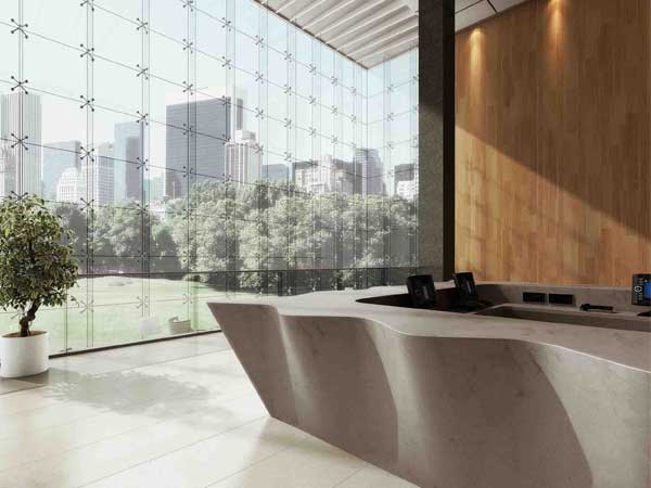 Quầy lễ tân bằng đá nhân tạo Solid Surface