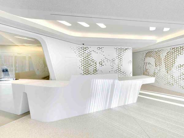 Quầy lễ tân bằng đá nhân tạo Solid Surface