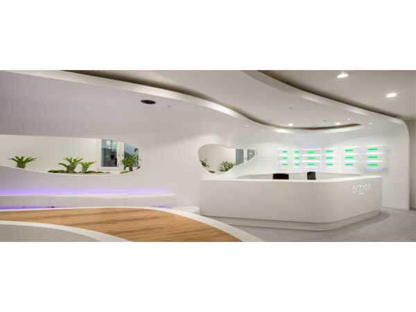 Quầy lễ tân bằng đá nhân tạo Solid Surface