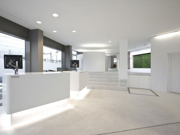 Quầy lễ tân bằng đá nhân tạo Solid Surface