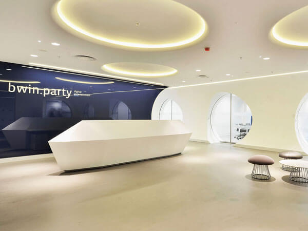 Quầy lễ tân bằng đá nhân tạo Solid Surface