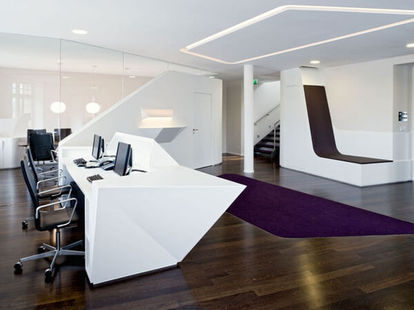 Quầy lễ tân bằng đá nhân tạo Solid Surface